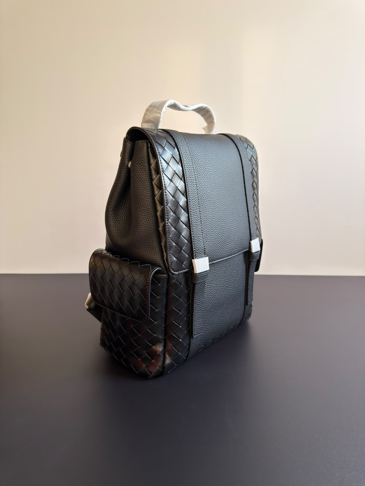 Bottega Veneta Panel Backpack - Black