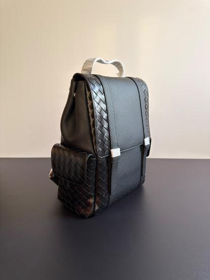 Bottega Veneta Panel Backpack - Black