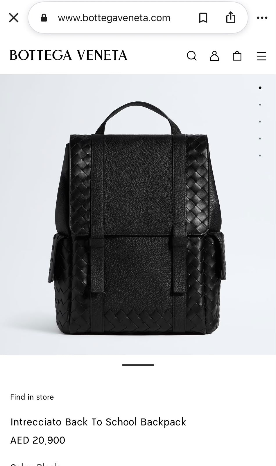 Bottega Veneta Panel Backpack - Black