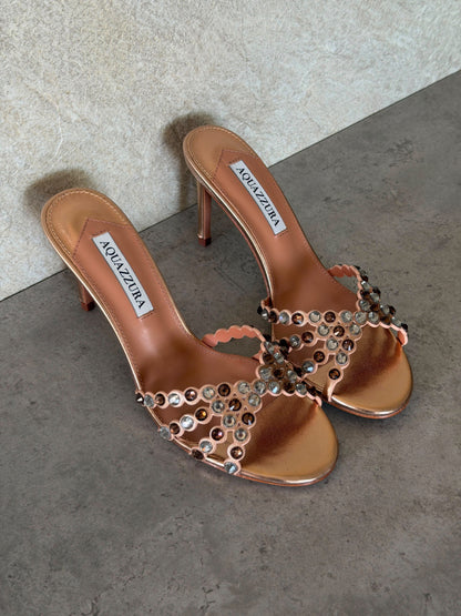 Aquazzura Heels - Bronze