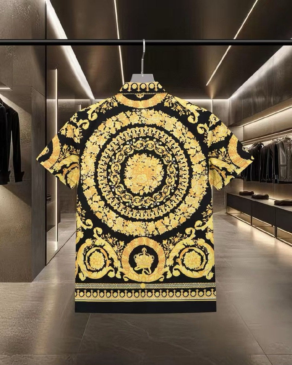 Versace Baroque Medallion Polo Shirt - Black