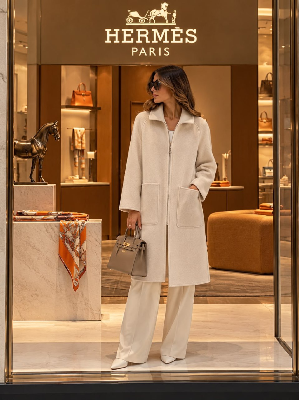 Hermès Coat - White