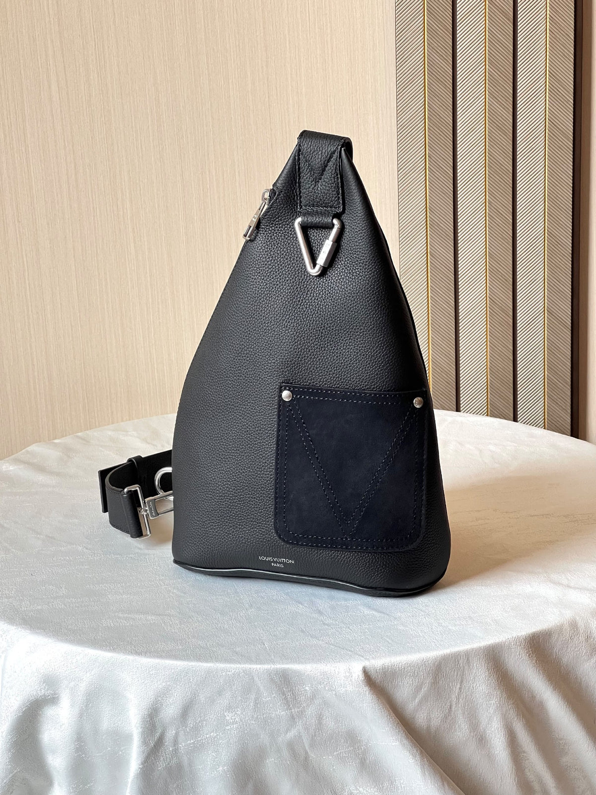 Louis Vuitton Triangle Sling Crossbody Bag - Black
