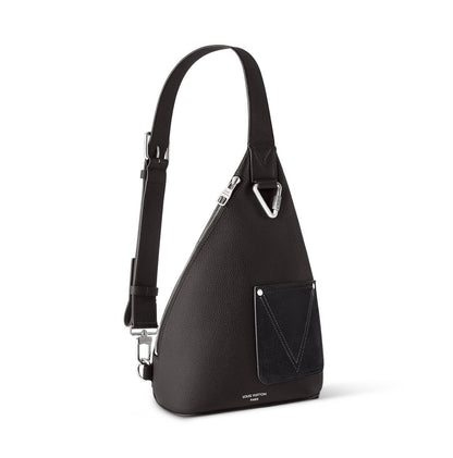 Louis Vuitton Triangle Sling Crossbody Bag - Black
