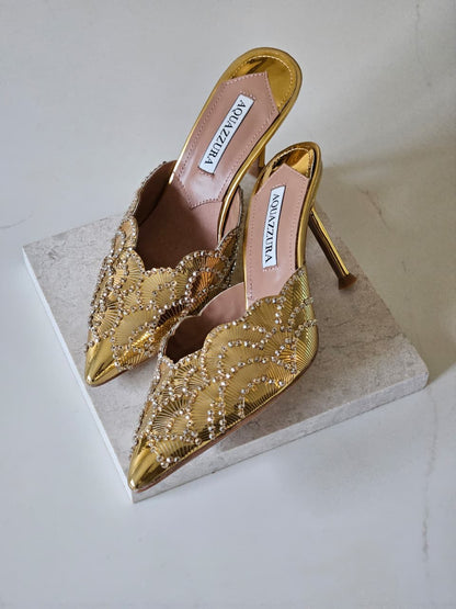 Aquazzura Heels - Gold