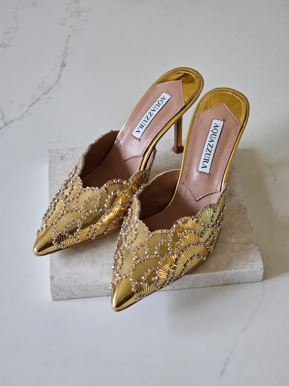 Aquazzura Heels - Gold
