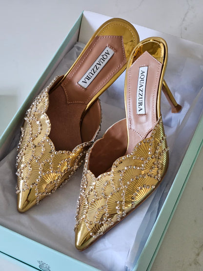 Aquazzura Heels - Gold