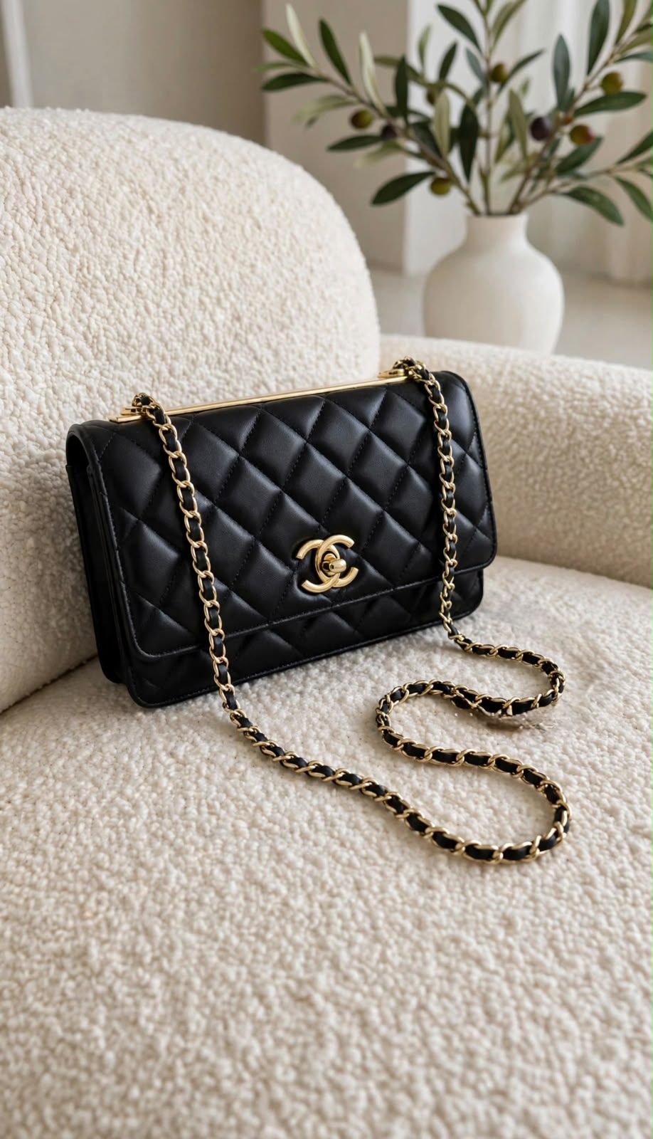 Chanel Shoulder Bag Flap Closure - Black
