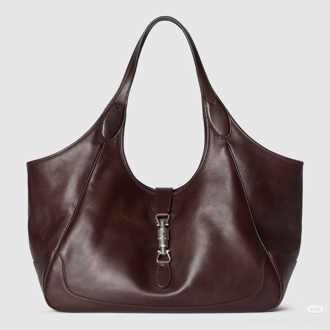 Gucci Horsebit Front Strap Shoulder Bag - Brown