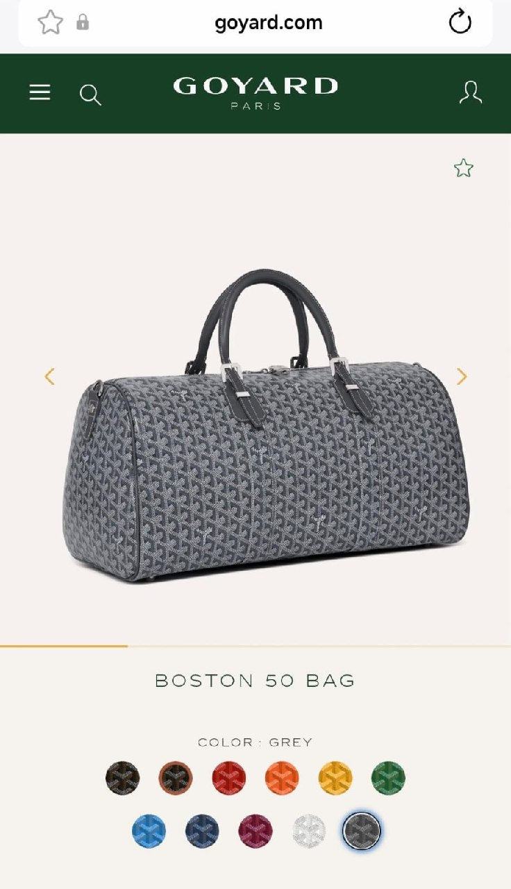 Goyard Duffel Bag - Grey