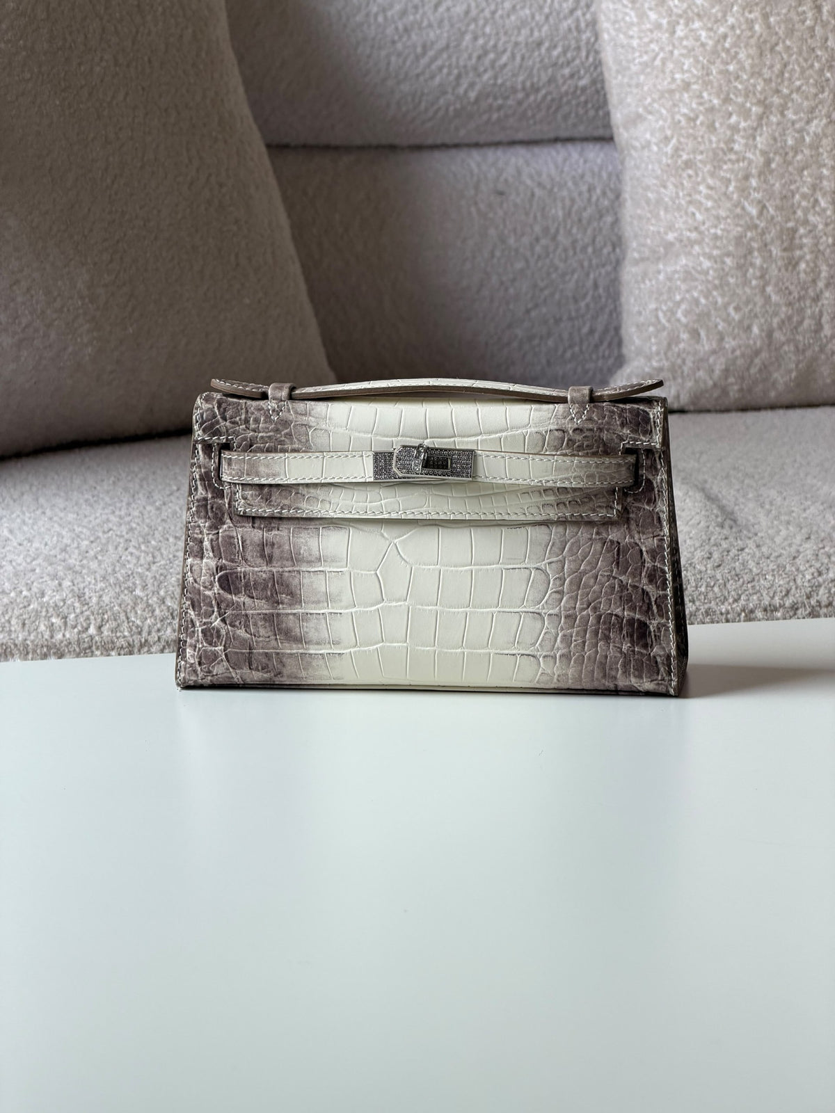 Hermès Clutch - Brown & White