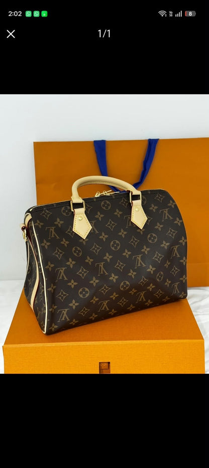 Louis Vuitton Structured Handbag - Brown Monogram