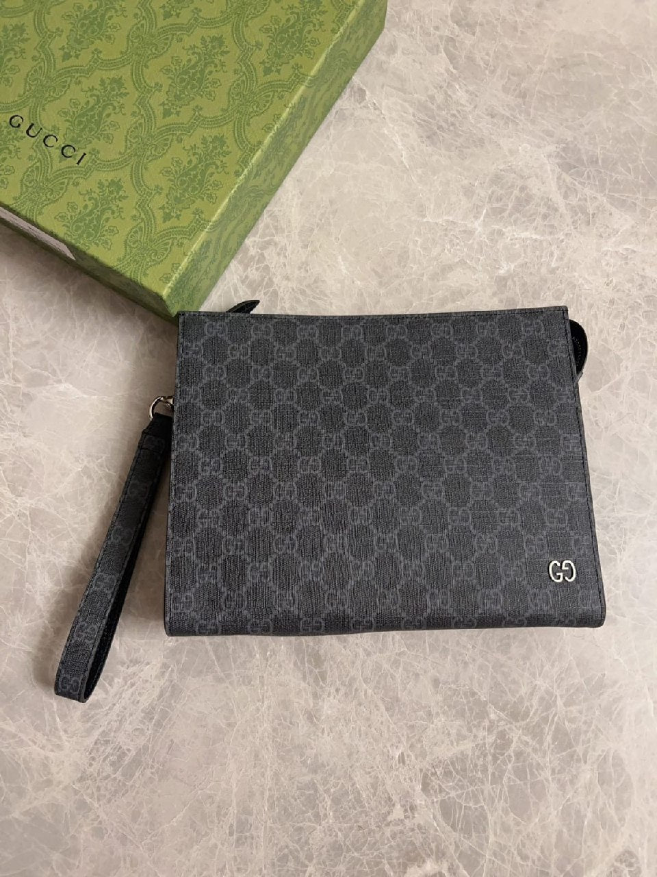 Gucci Clutch - Grey Monogram
