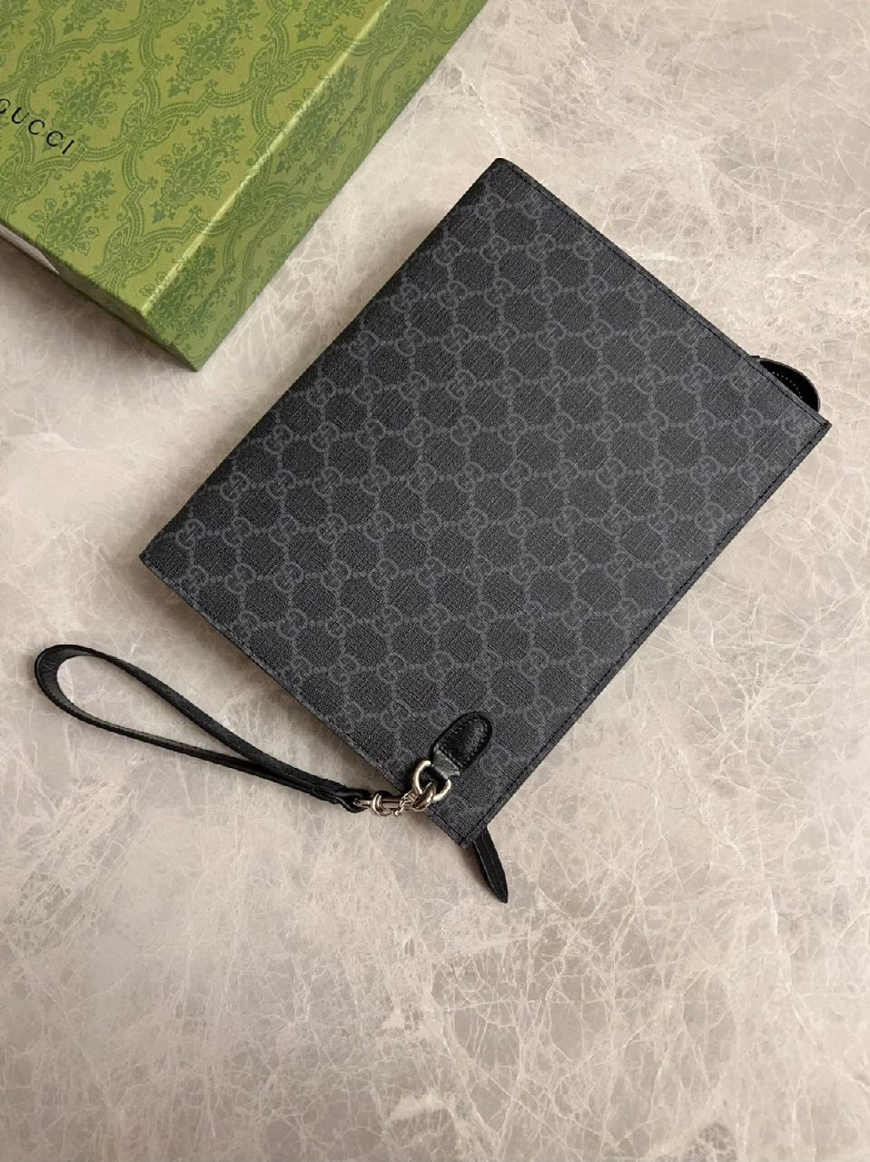 Gucci Clutch - Grey Monogram