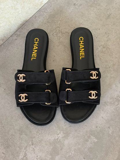 Chanel Slippers - Black