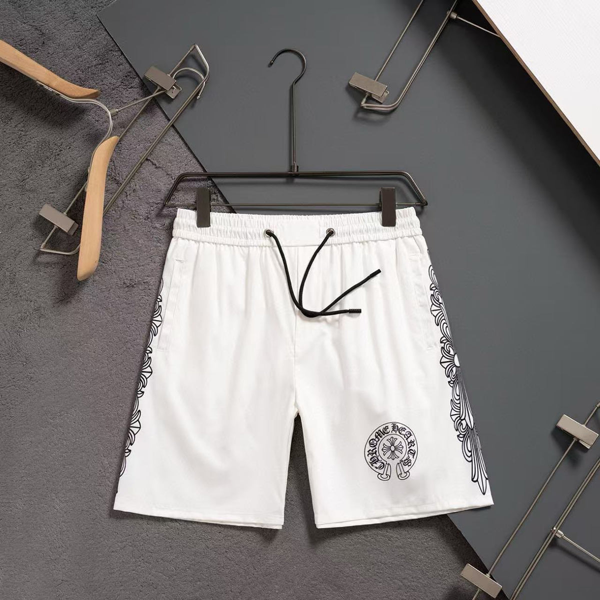 Chrome Hearts Shorts Side-Graphic - White