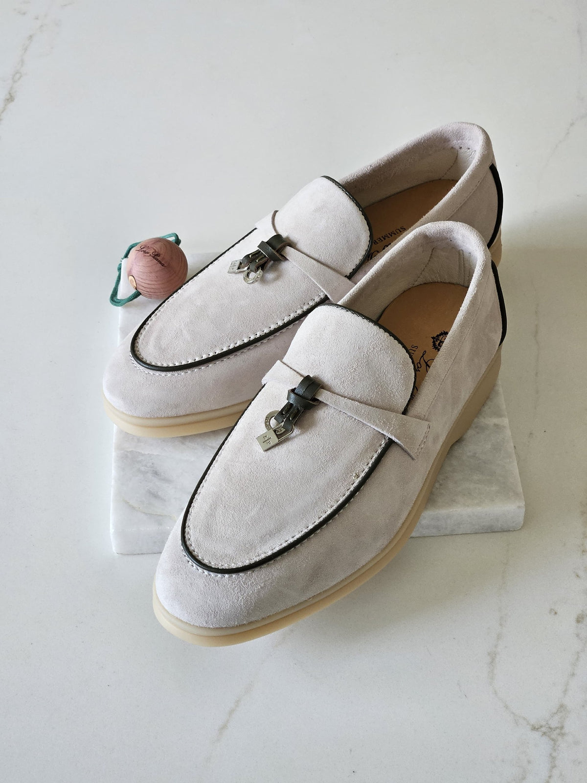 Loro Piana Apron Loafers - White
