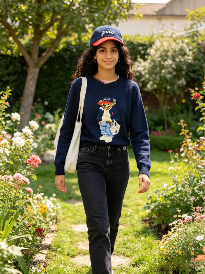 Polo Ralph Lauren Cap Bear Sweater - Navy
