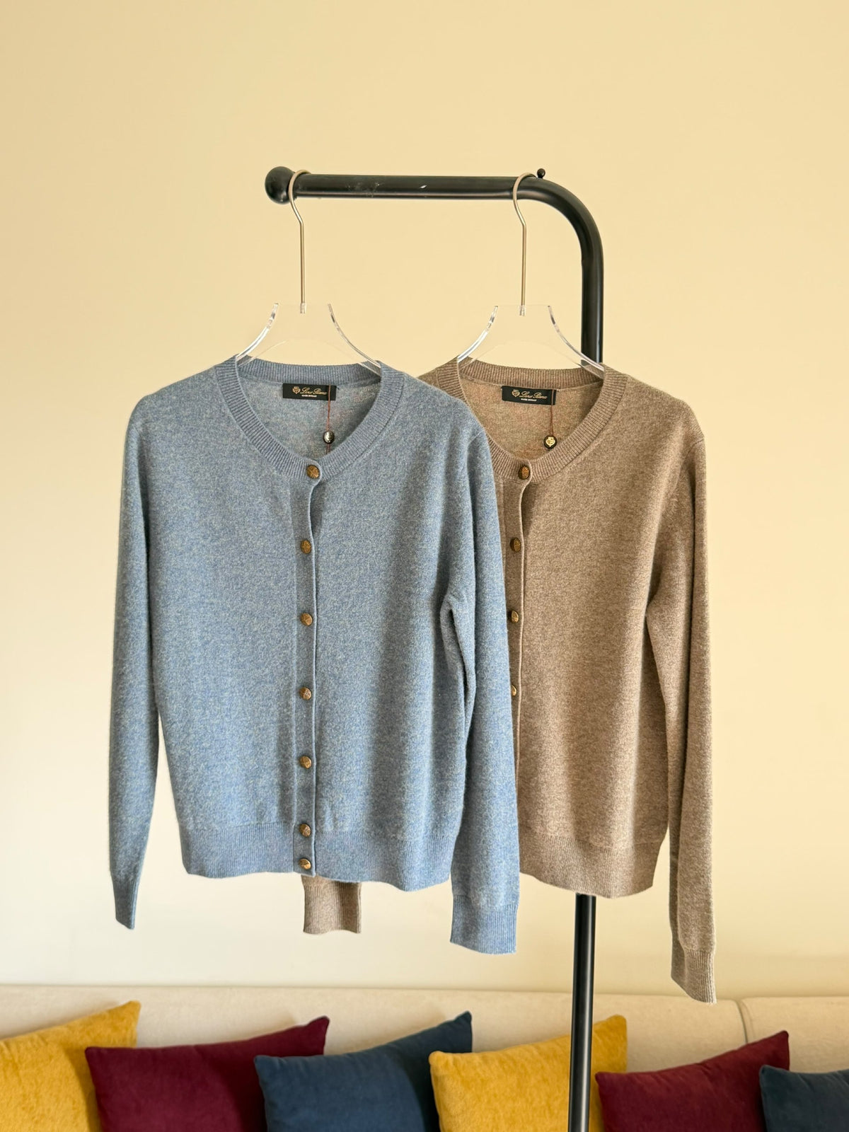 Loro Piana Cardigan - Beige, Light Blue