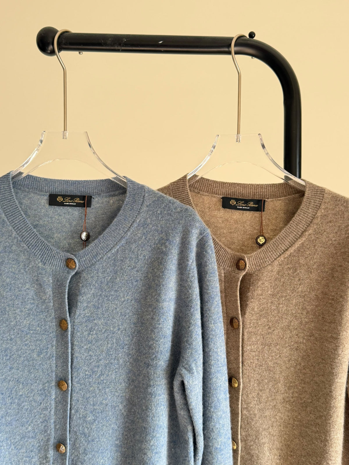 Loro Piana Cardigan - Beige, Light Blue