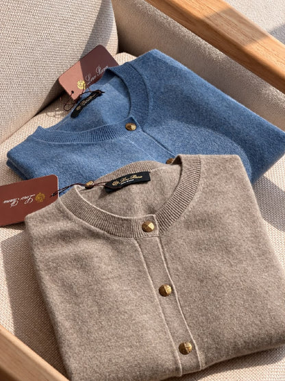 Loro Piana Cardigan - Beige, Light Blue
