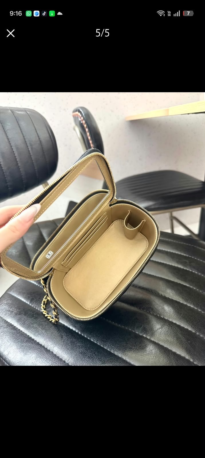 Chanel Quilted Vanity Bag - Black