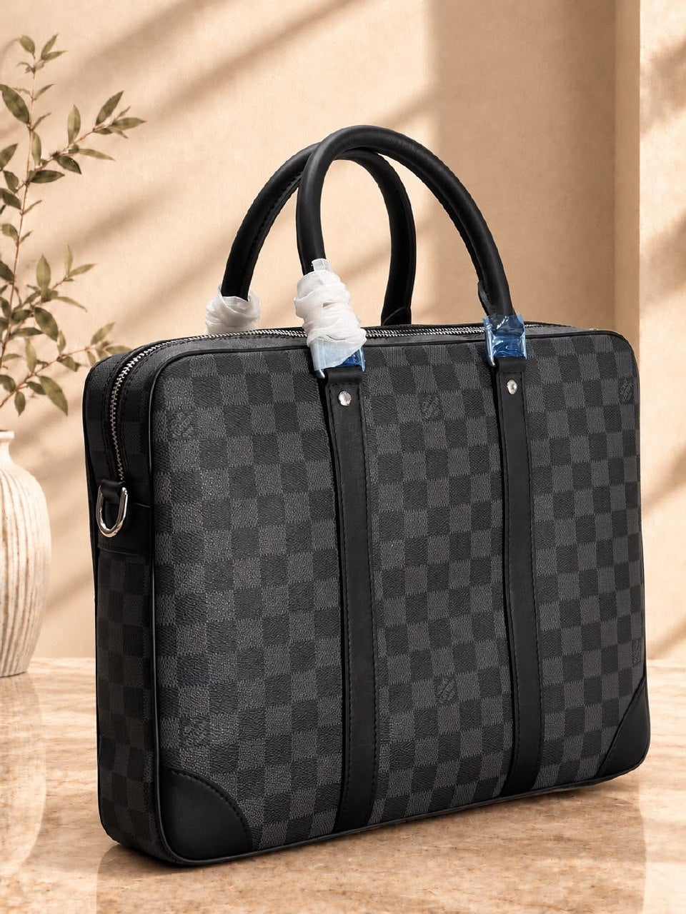 Louis Vuitton Banded Laptop Bag - Dark Grey