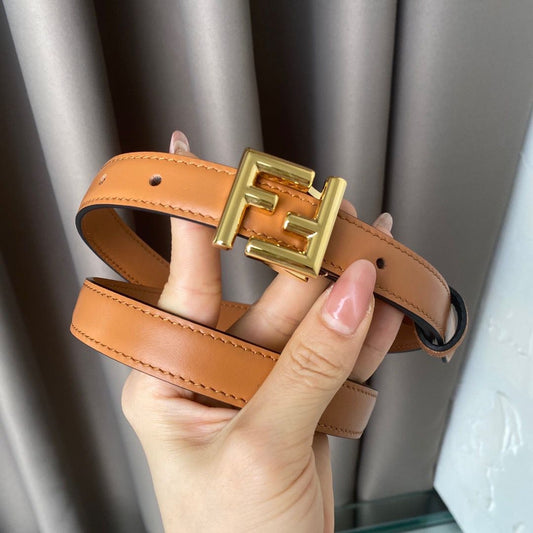 Fendi Square Buckle Belt - Beige