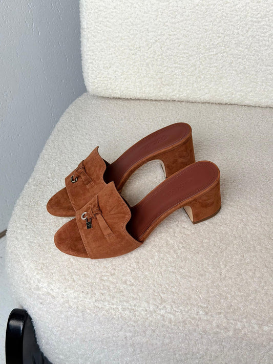 Loro Piana Charm-Detail Heels - Brown