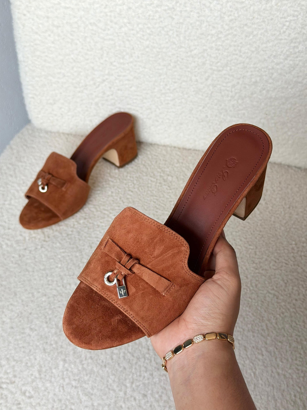 Loro Piana Charm-Detail Heels - Brown