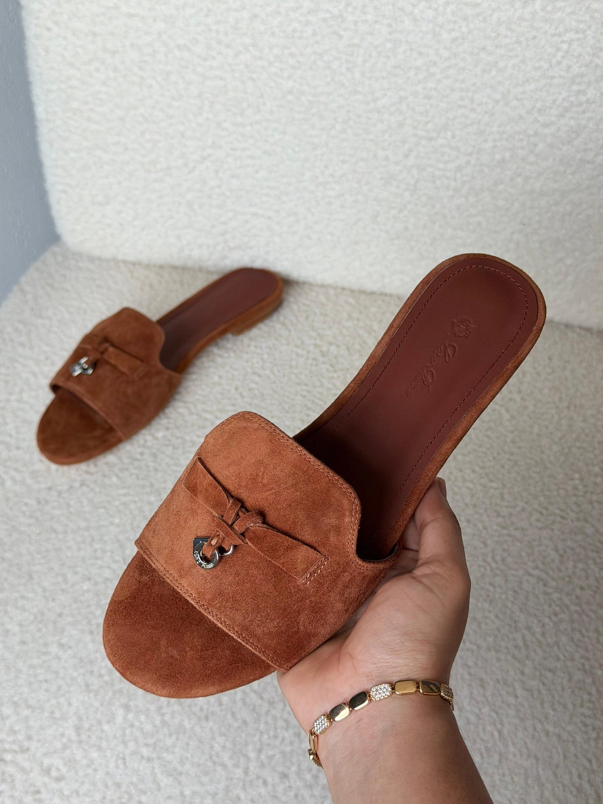 Loro Piana Charm-Detail Heels - Brown