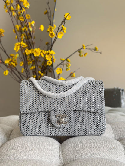 Chanel Studded Handbag - Silver