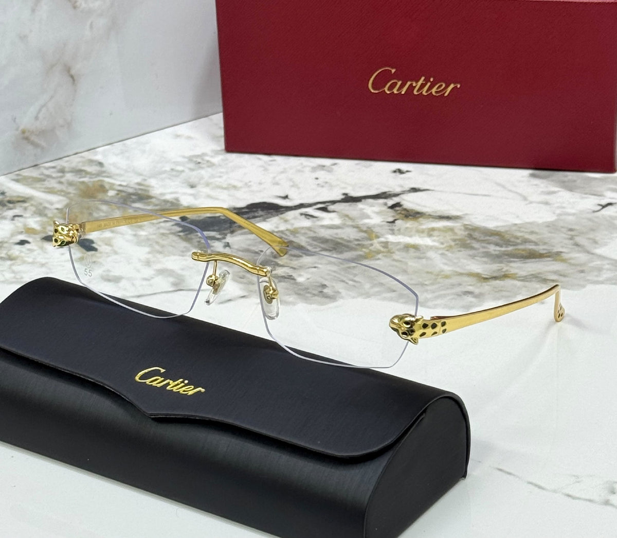 Cartier Sunglasses - Gold & Clear