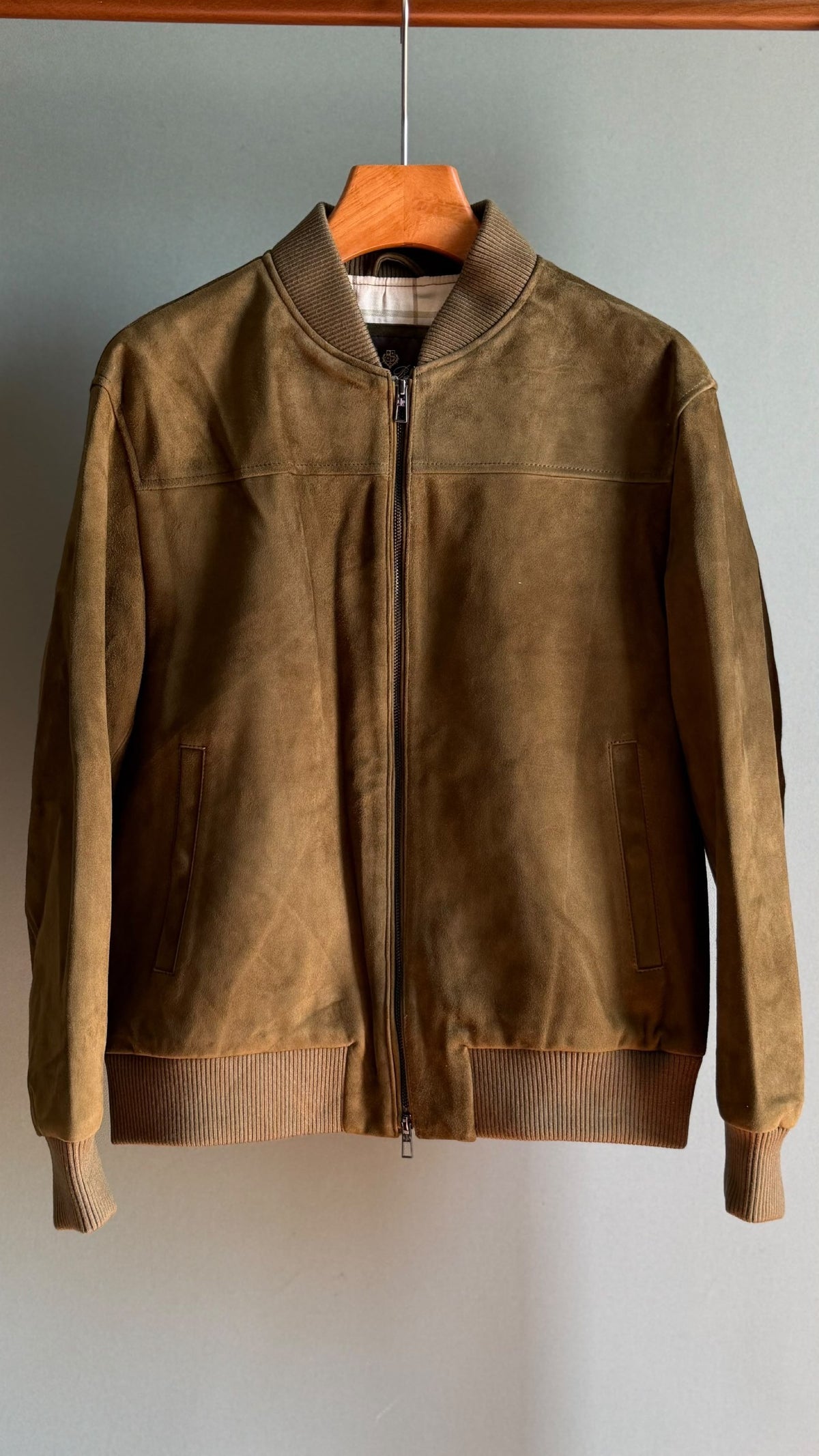 Loro Piana Ribbed Bomber Jacket - Green
