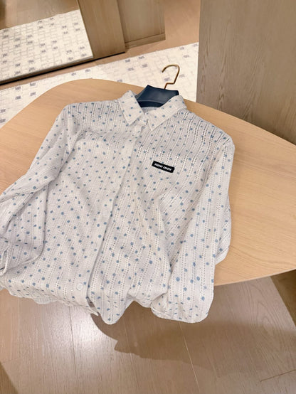 Miu Miu Polo Sweater - White