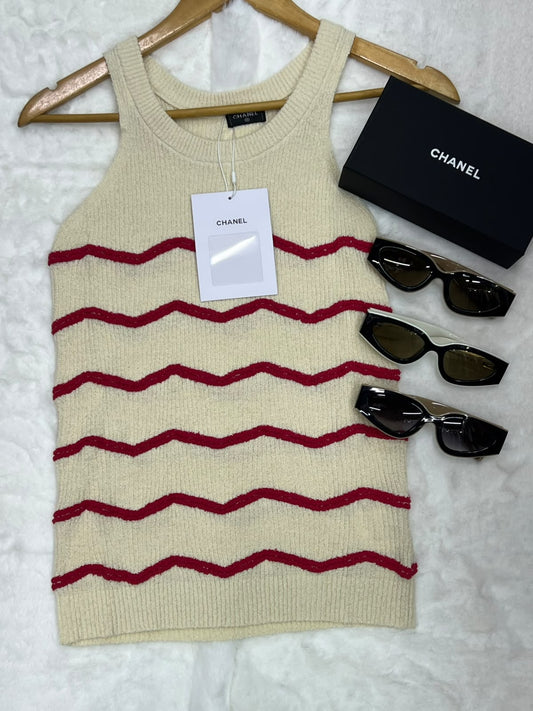 Chanel Knitted T-Shirt - White