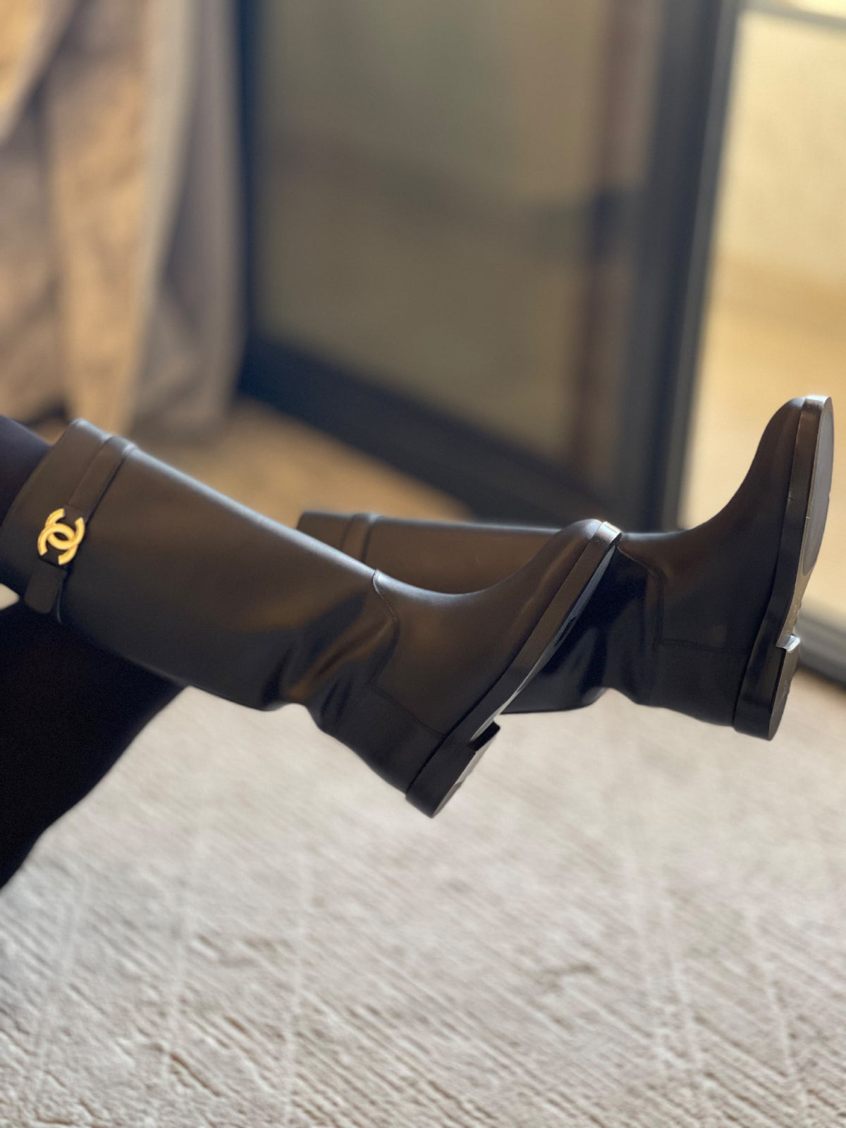 Chanel Tall-Shaft Boots - Black