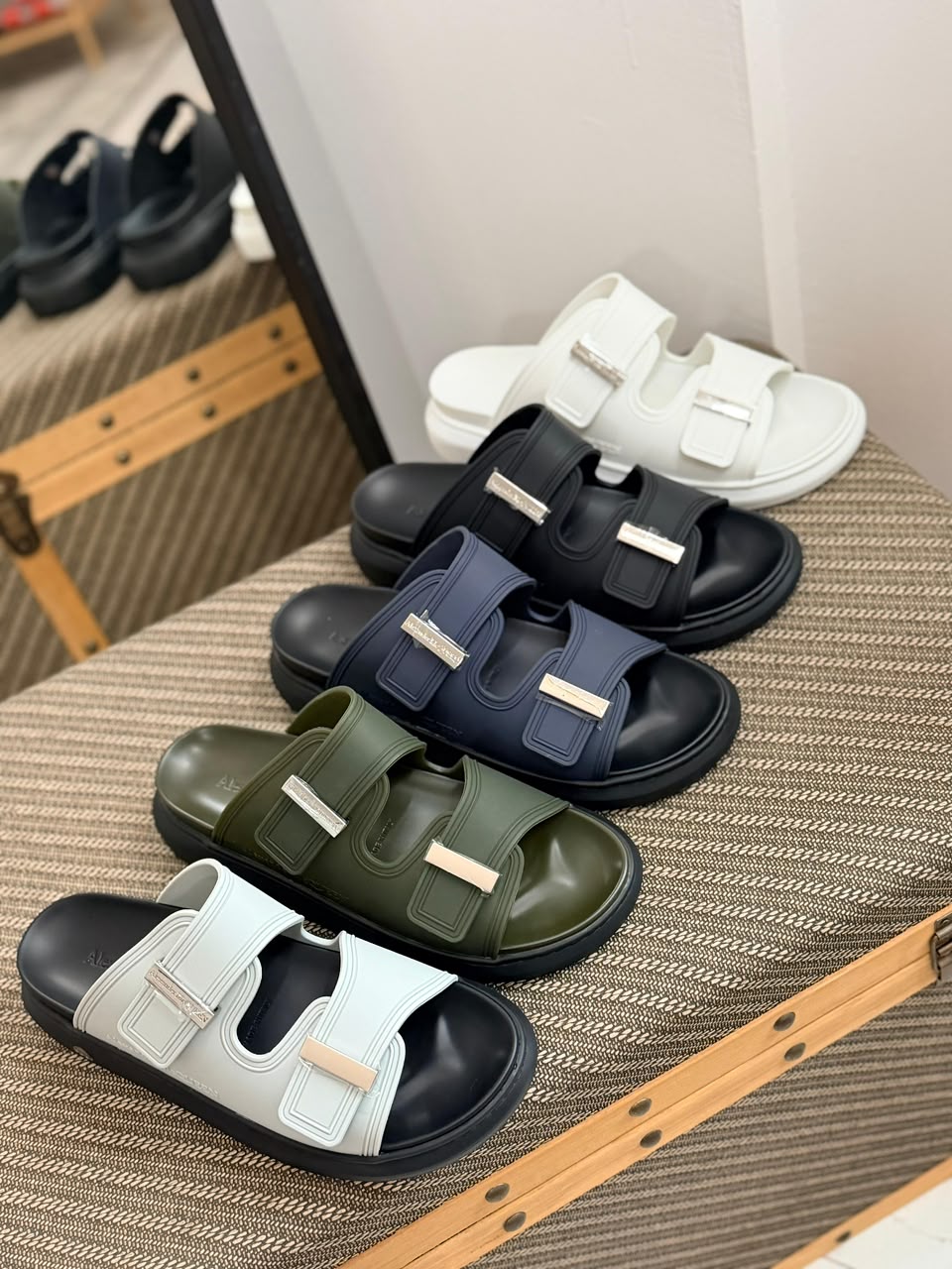 Alexander McQueen Slippers - White, Black, Navy, Green, Grey