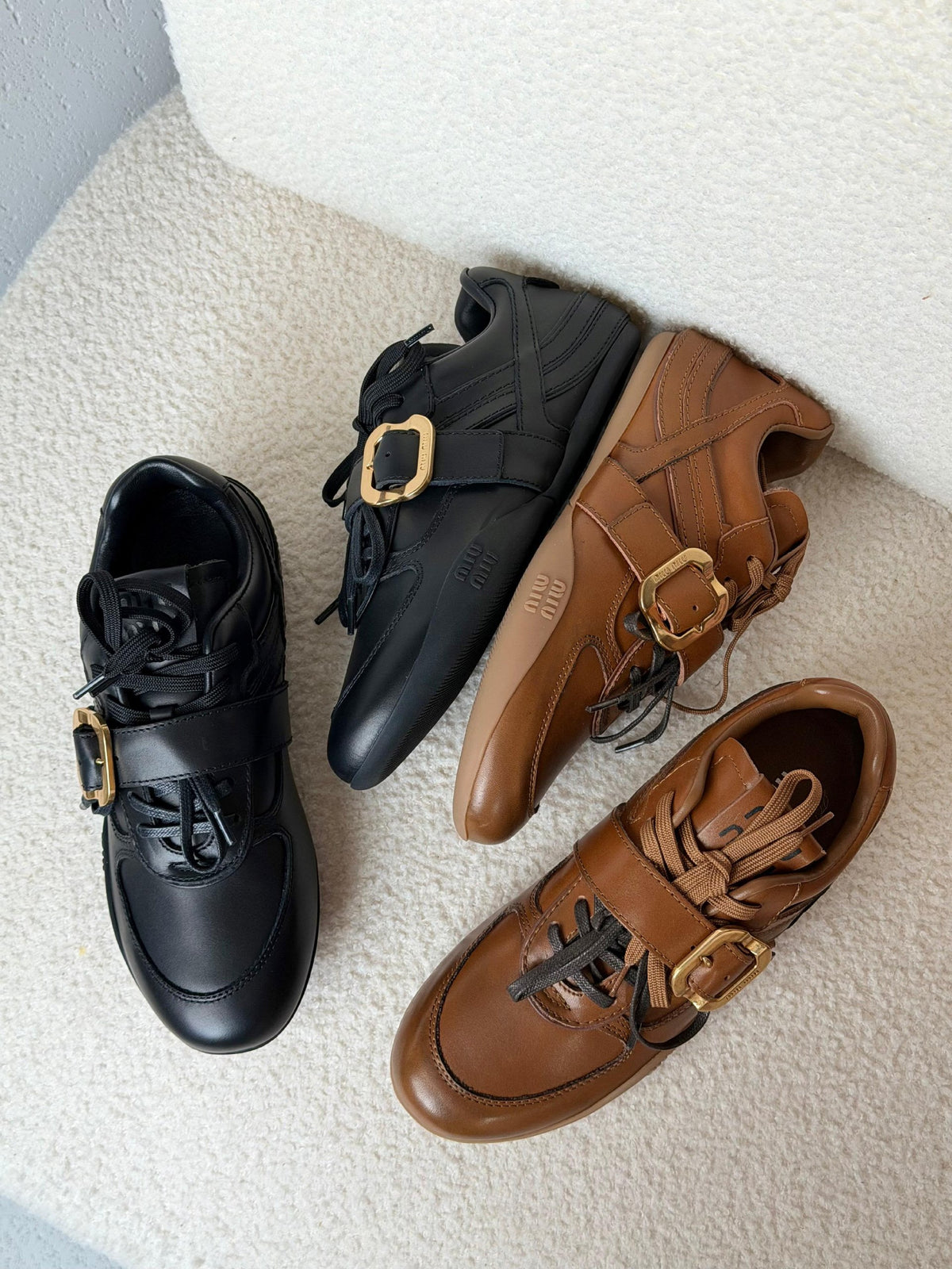 Miu Miu Sneakers - Black, Brown