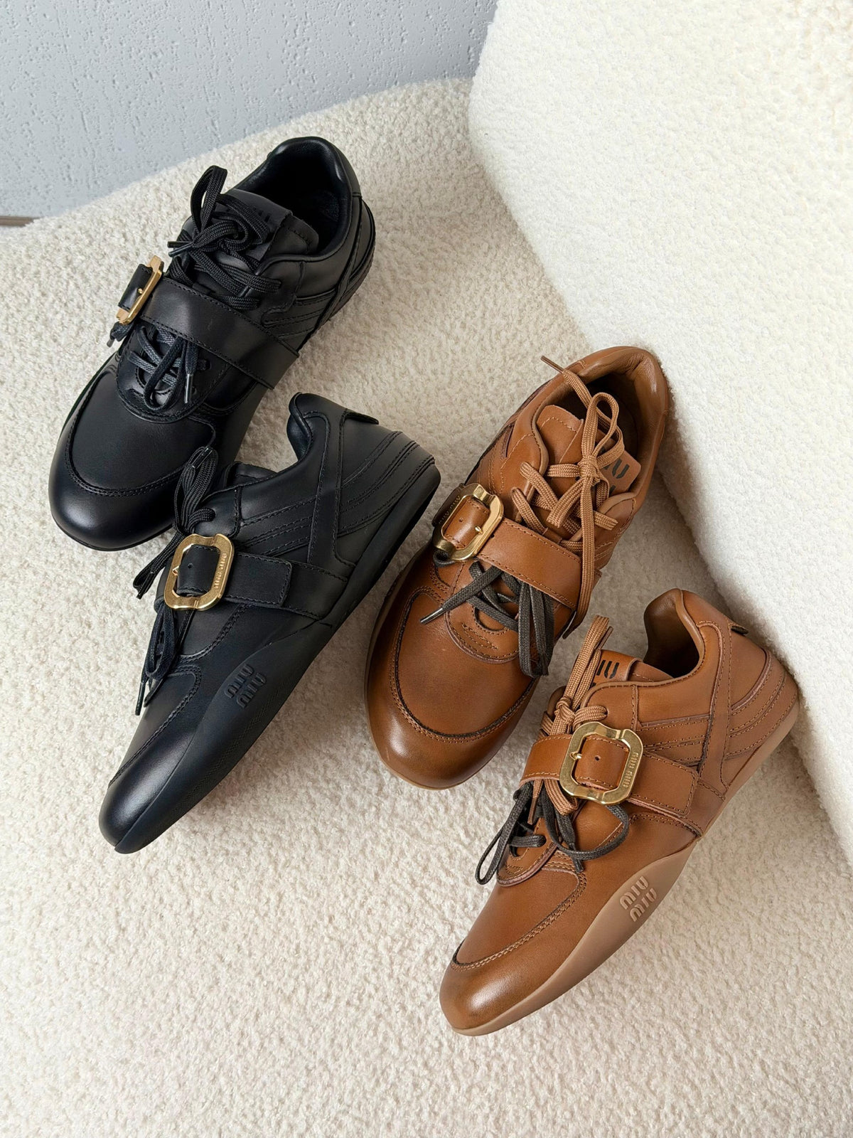 Miu Miu Sneakers - Black, Brown