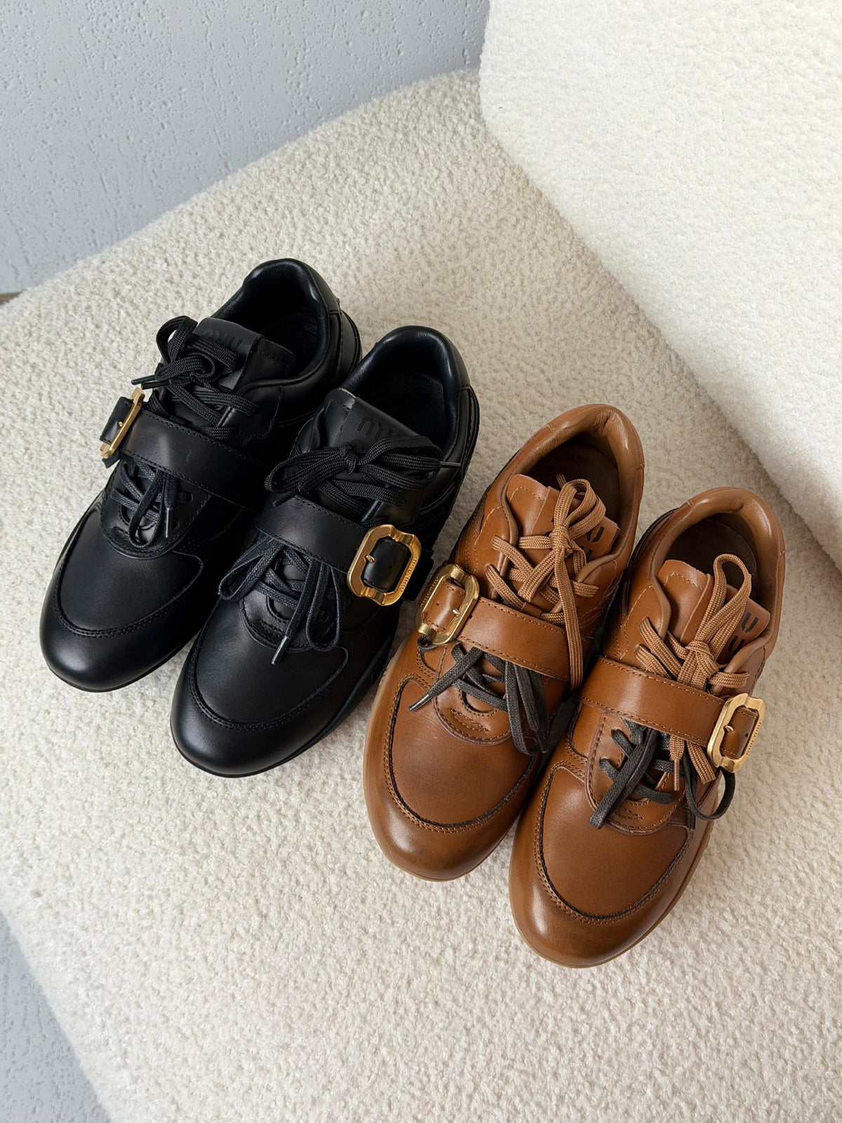 Miu Miu Sneakers - Black, Brown