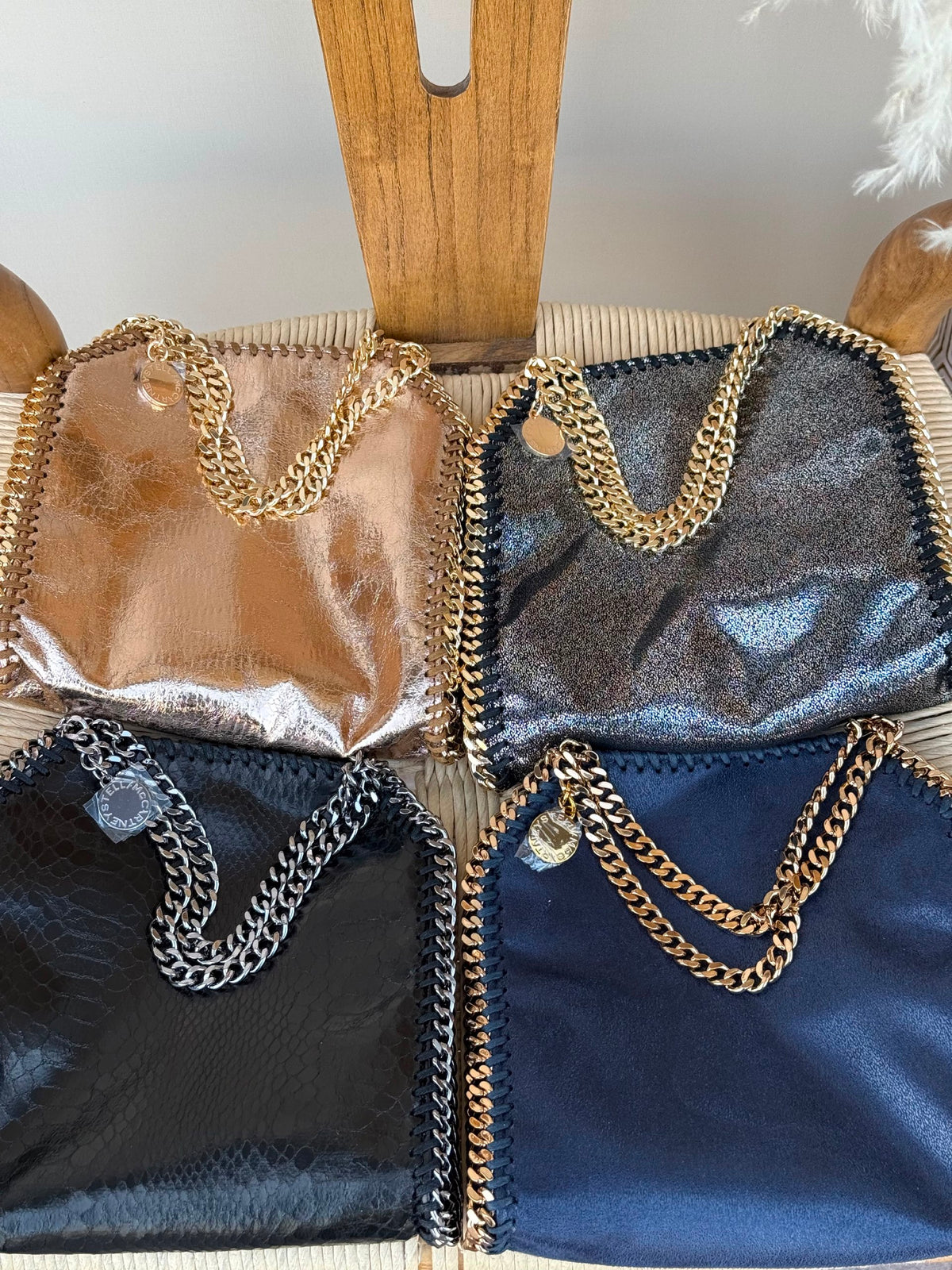Stella McCartney Chain-Trim Tote Bag - Navy