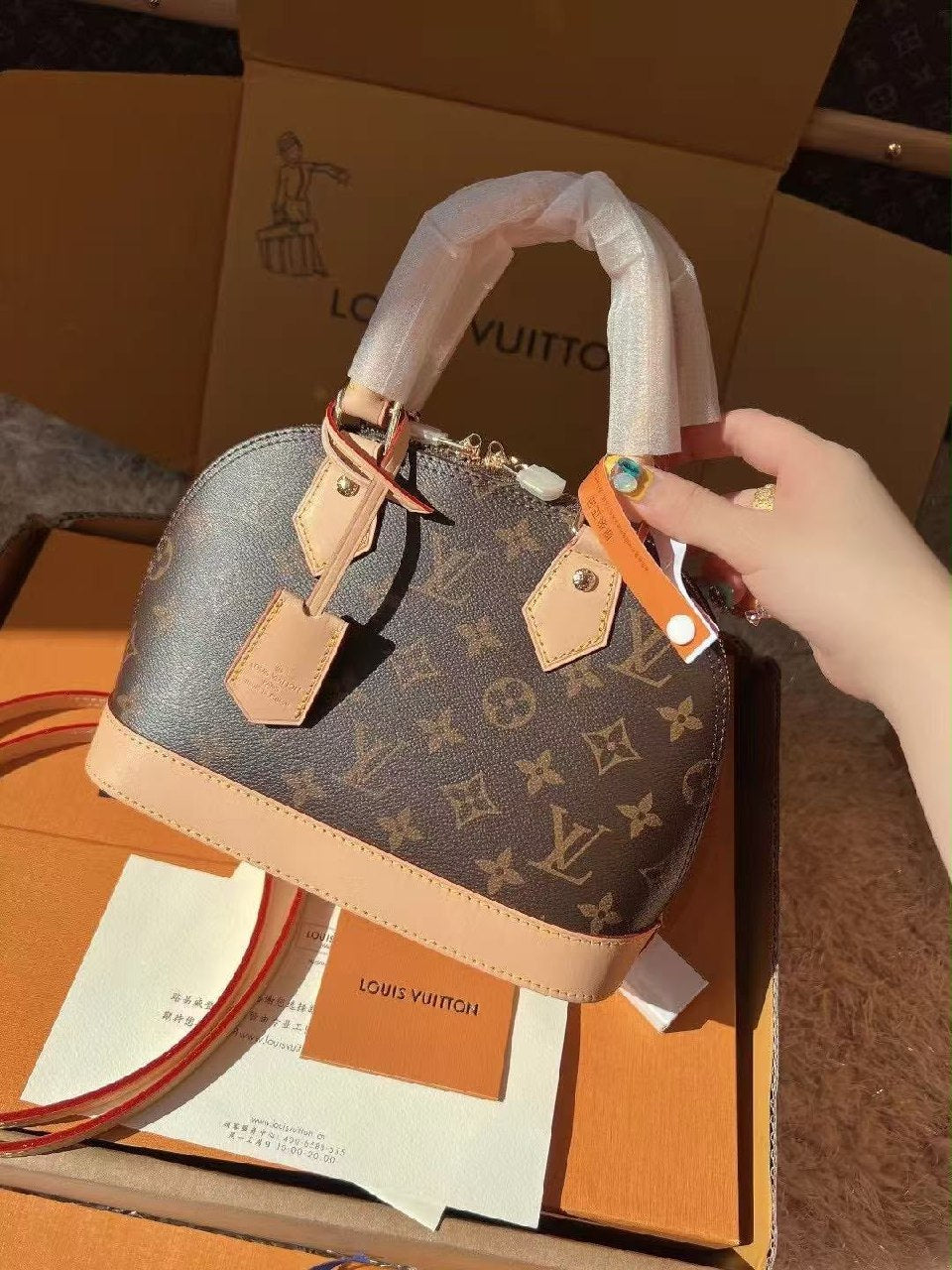 Louis Vuitton Dome Handbag - Brown Monogram