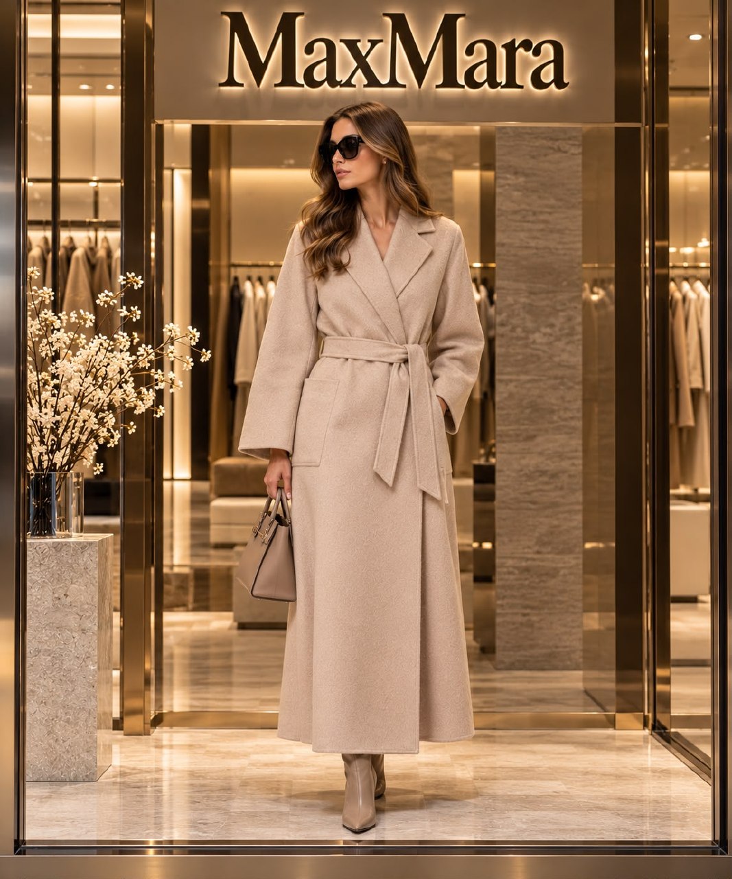 Max Mara Belted Coat - Beige
