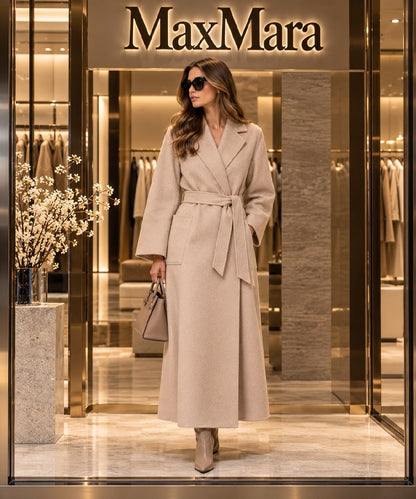 Max Mara Belted Coat - Beige