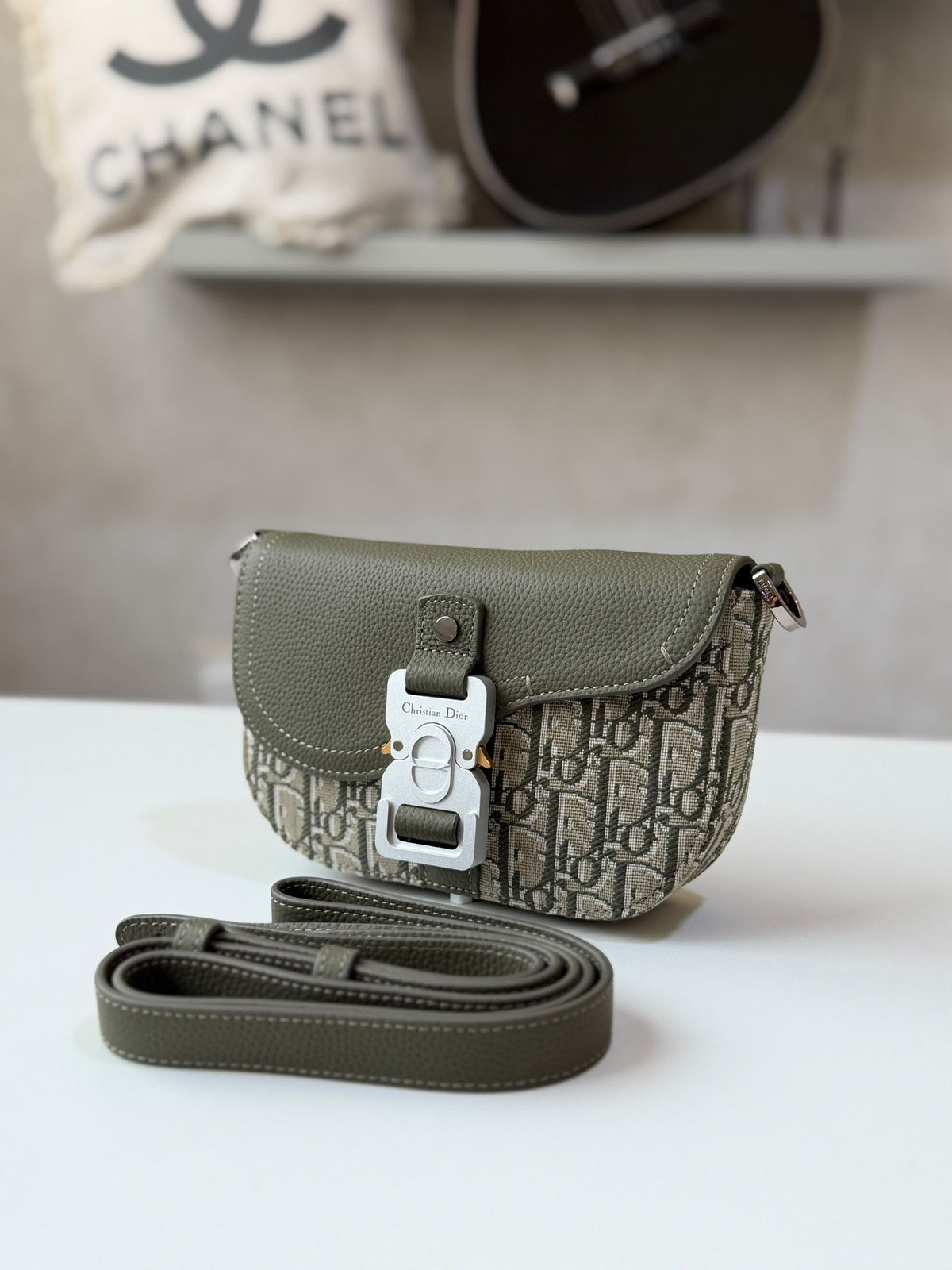 Christian Dior Crossbody Bag - Olive & Monogram