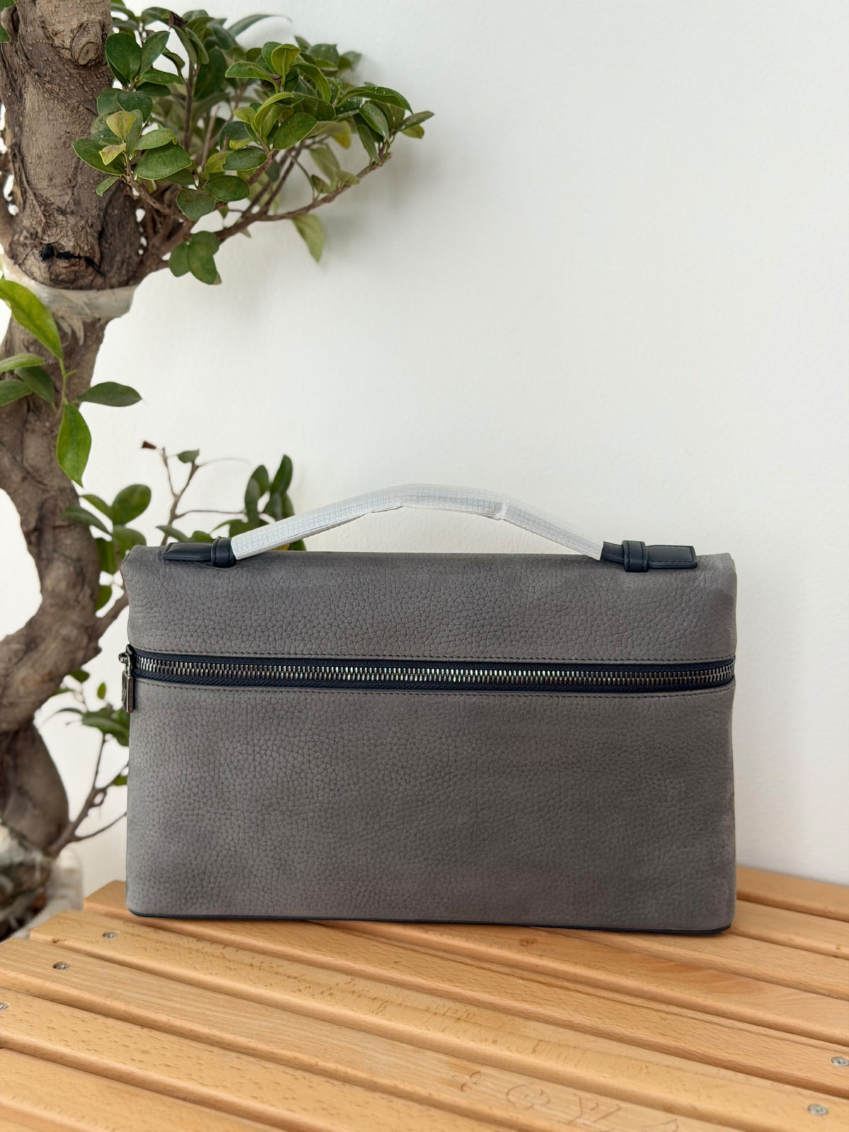Loro Piana Top-Handle Laptop Bag - Grey