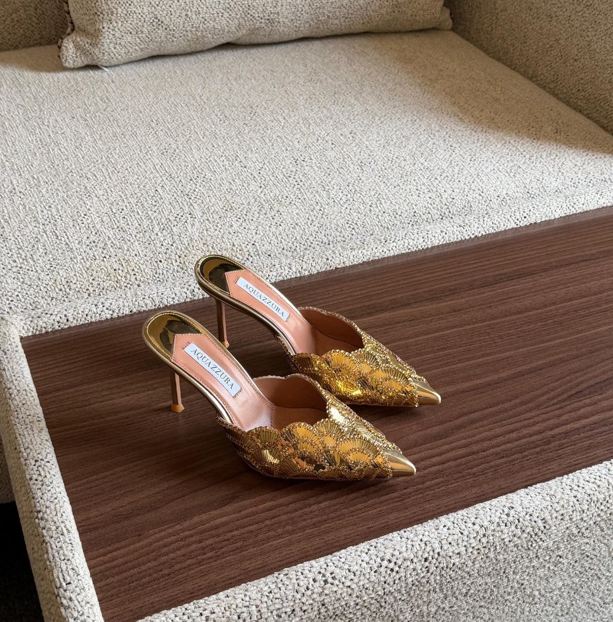Aquazzura Heels - Gold