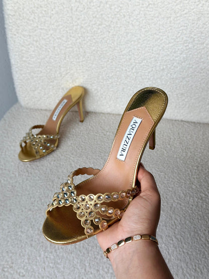 Aquazzura Heels - Gold