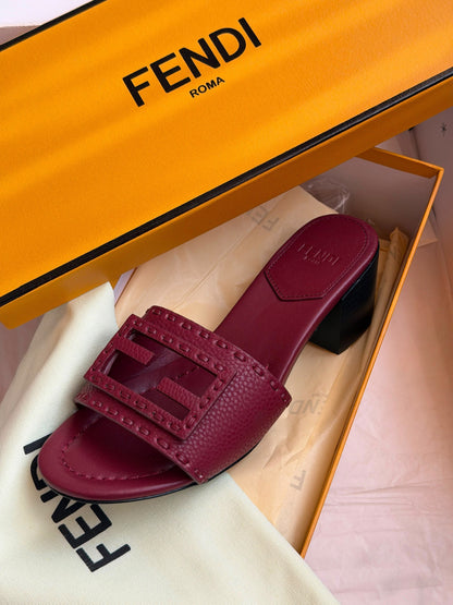 Fendi Heels - Burgundy